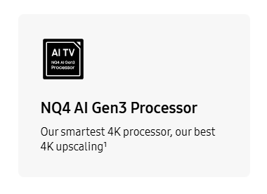 Samsung QE77S95F features a new NQ4 AI Gen 3 Processor delivering stunning image quality and upscaling capabilities