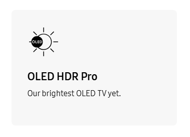 Samsung OLED HDR Pro delivers super bright images