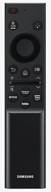 Samsung QE32Q5F remote with Netflix, Prime Video, YouTube and Samsung TV Plus buttons