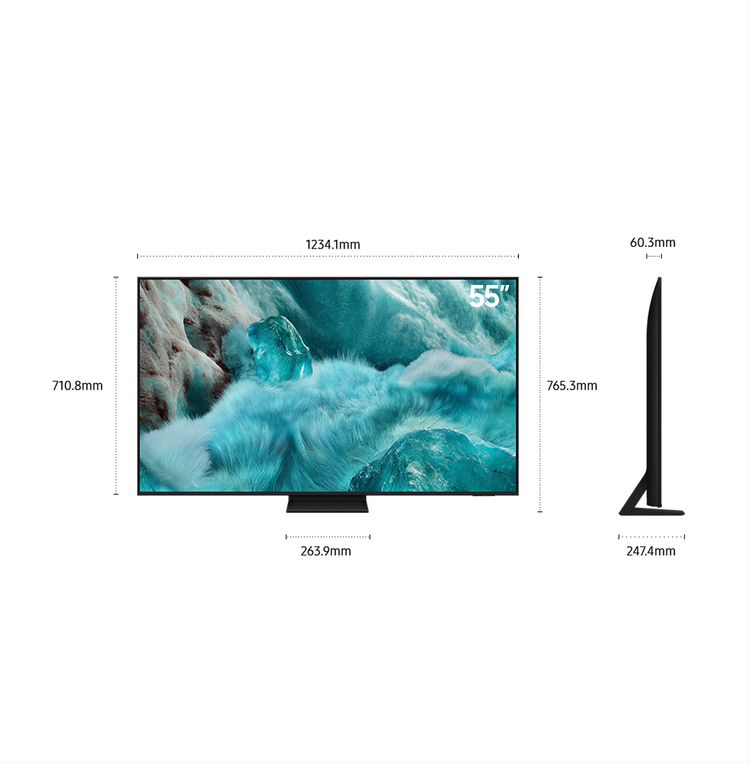 Samsung QE55Q7F5 QLED TV dimensions