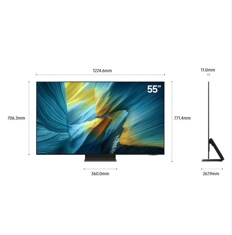 Samsung QE55S95F 55 Inch OLED TV Dimensions
