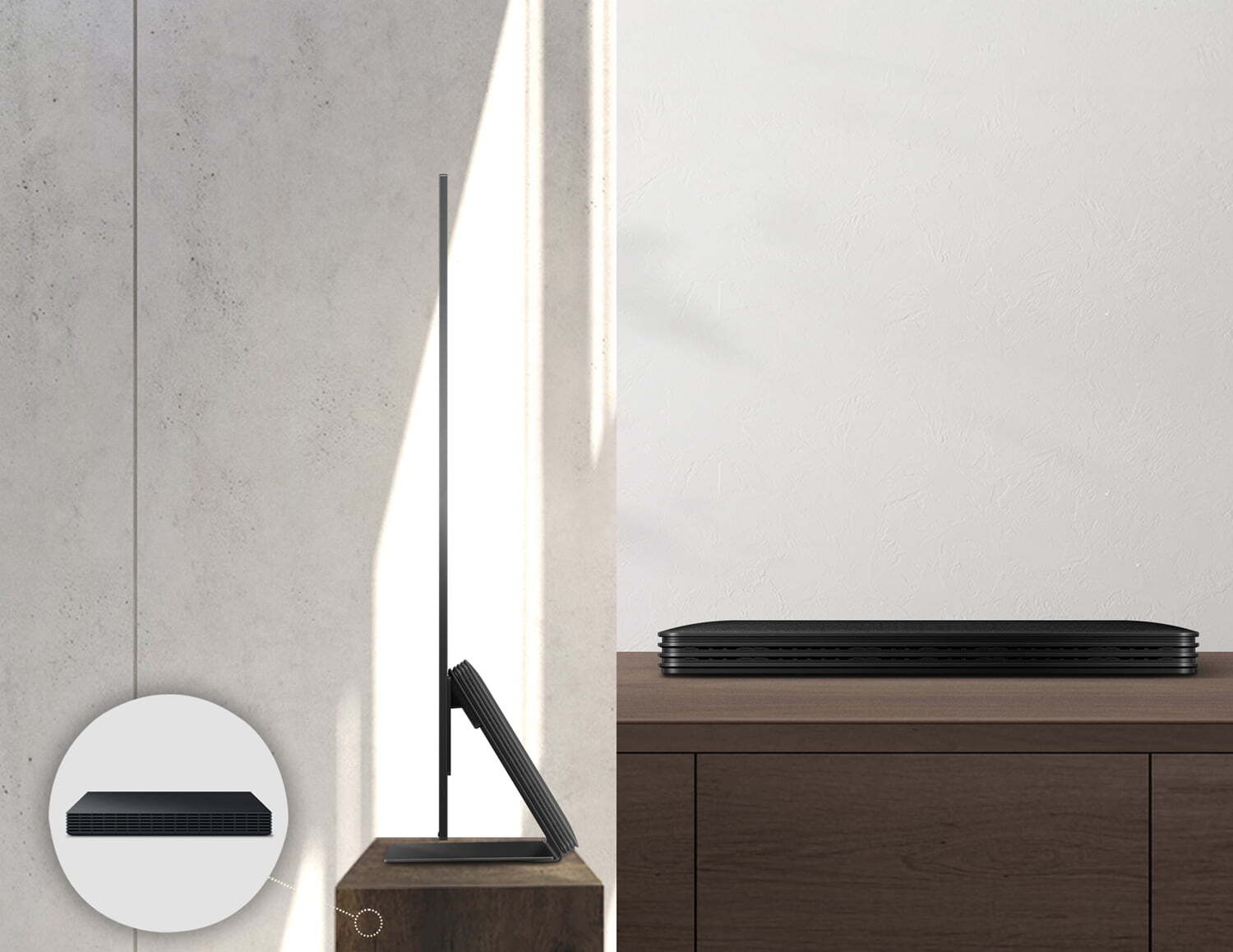 Samsung S95H Infinity One Design with One Connect Box slim profile