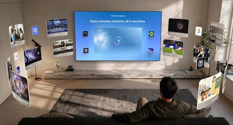 Samsung QE65S95H Vision AI Companion content browsing