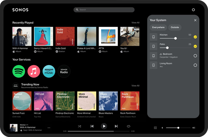 Control your Sonos system with an iPad