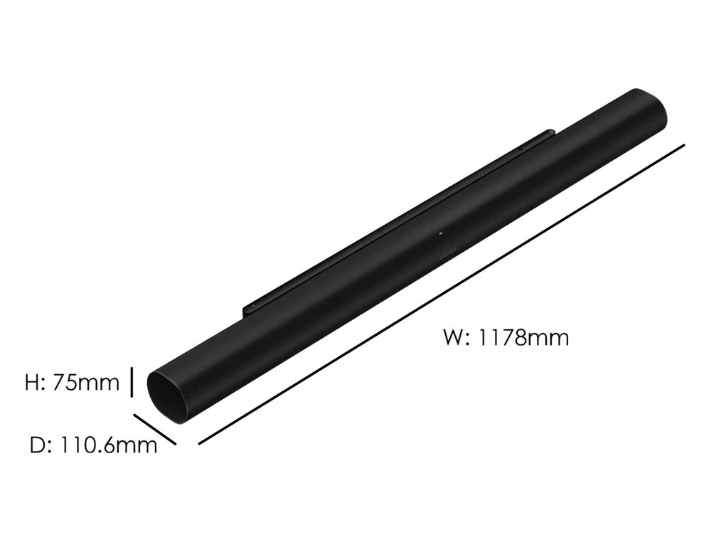 Sonos Arc Ultra Soundbar Dimensions shown in mm
