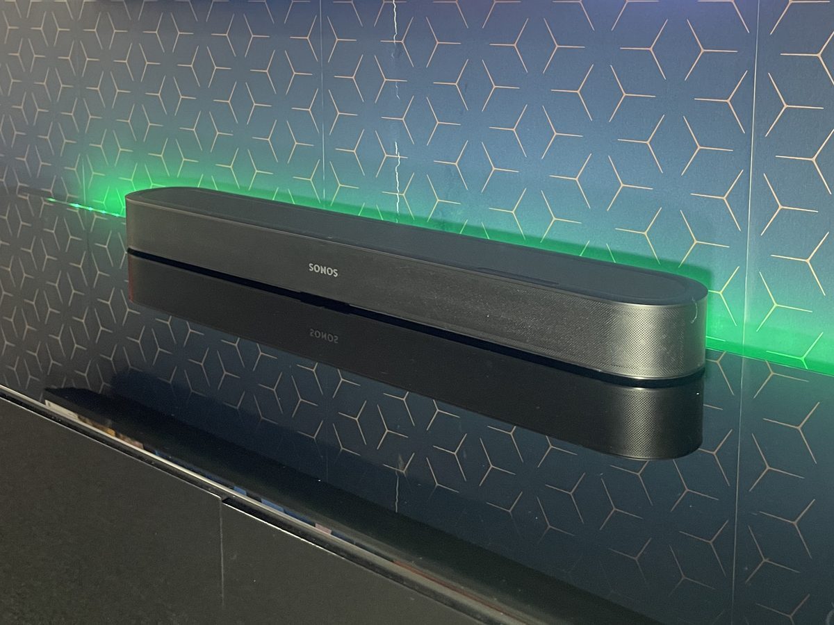 Sonos Beam Ultra soundbar on demo in the Jennings Sound & Vision showroom in Fleet
