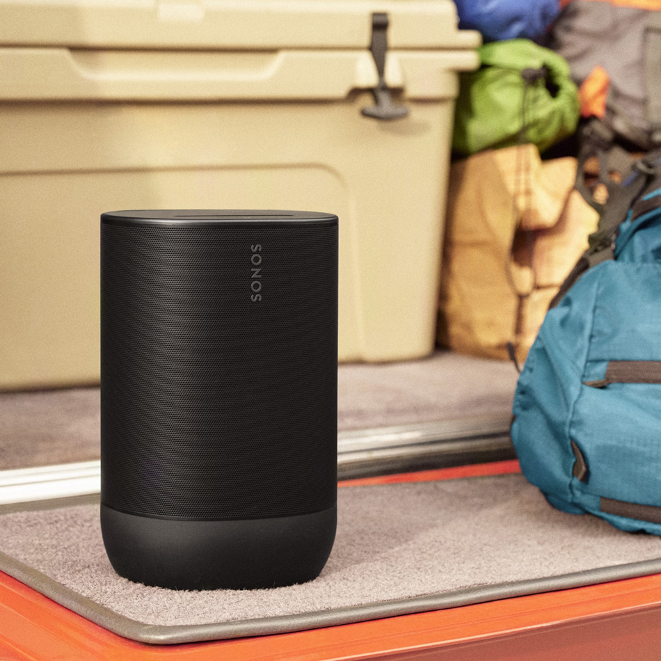 Sonos Move 2 Black shown in use outside