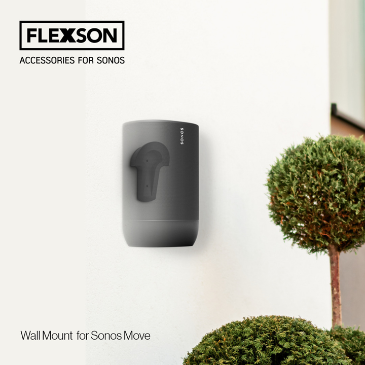 Sonos Move 2 Wall Mount by Flexson FLXSMWM1022 shown in a garden setting
