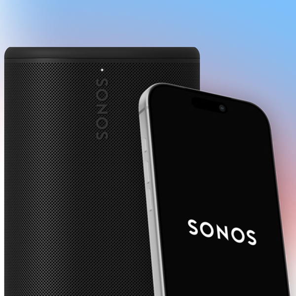 Sonos Play Speaker shown charging iPhone