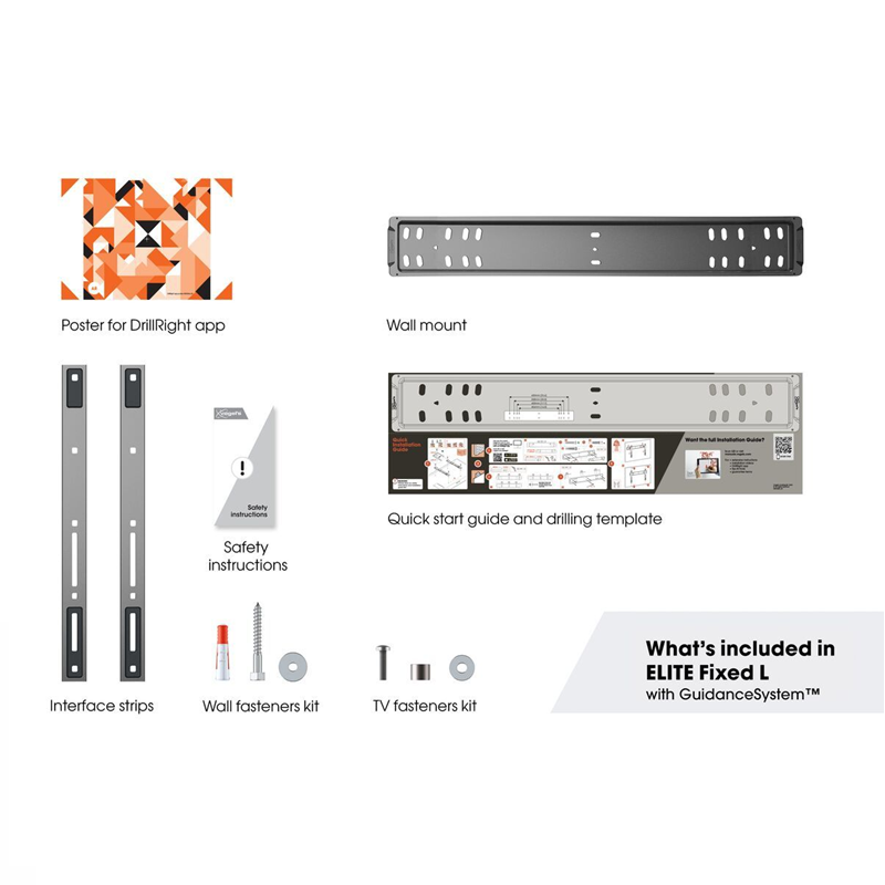 Vogel's Elite TVM 5705 Ultra Flat TV Wall Mount withi supplied accessories
