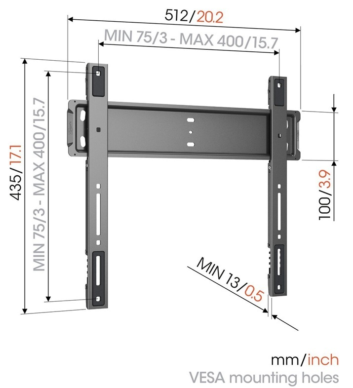 Vogel's Elite TVM 5505 TV Wall Mount VESA Hole Spacing Details