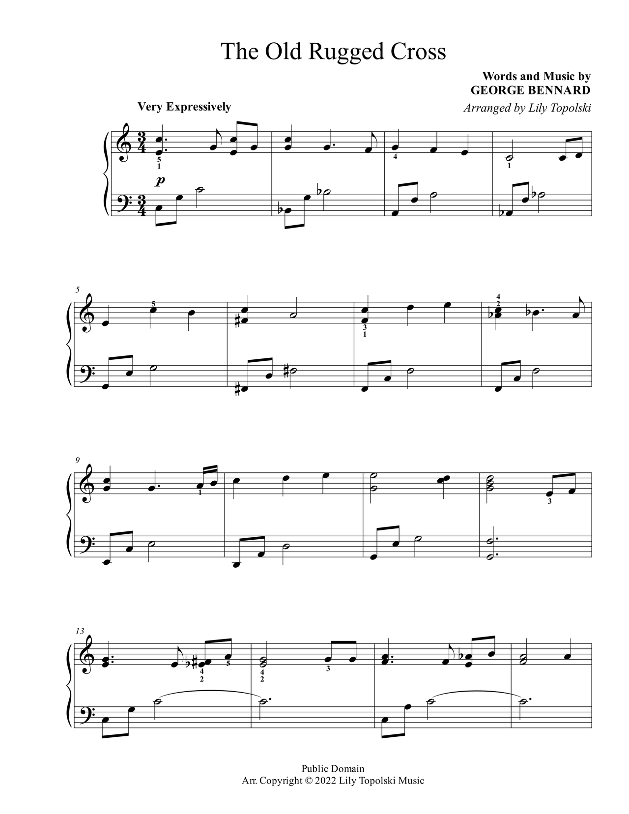 FREE: The Old Rugged Cross - Digital Sheet Music