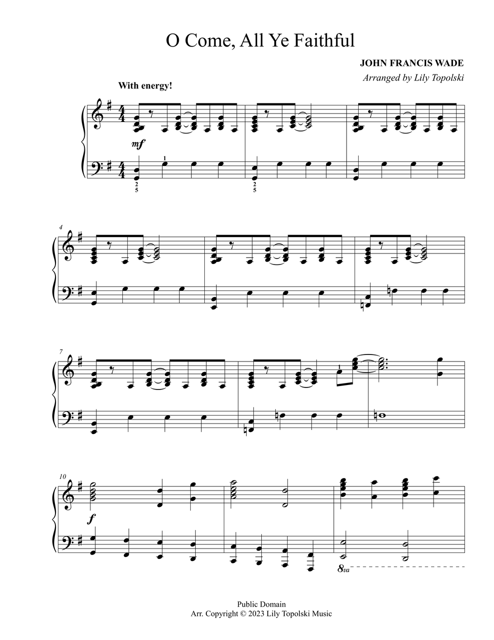 O Come All Ye Faithful Digital Sheet Music O Come All Ye Faithful Digital Sheet Music