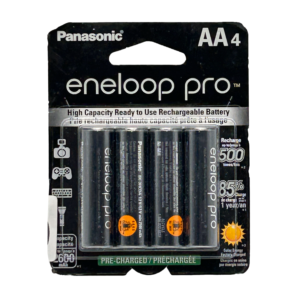Battery, NiMH 1.2V 2500 mAh AA size - Rechargable (4 pack