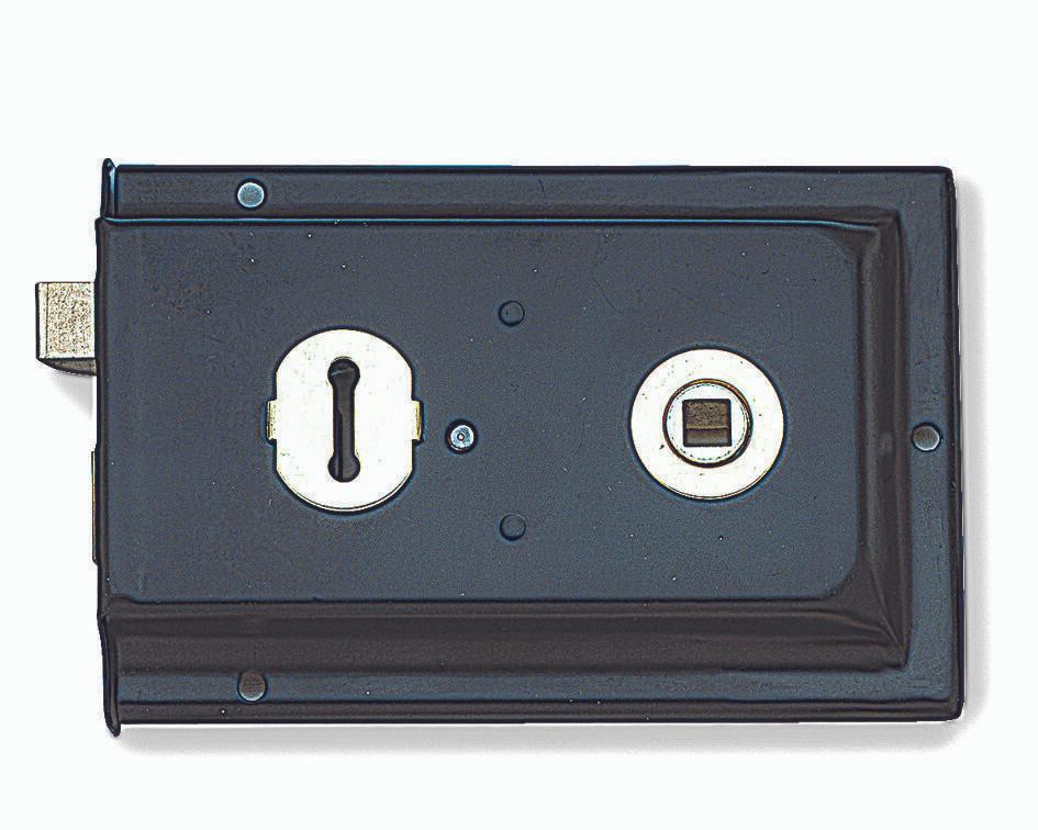 Black Finished Reversible Rim Lock JL189BL