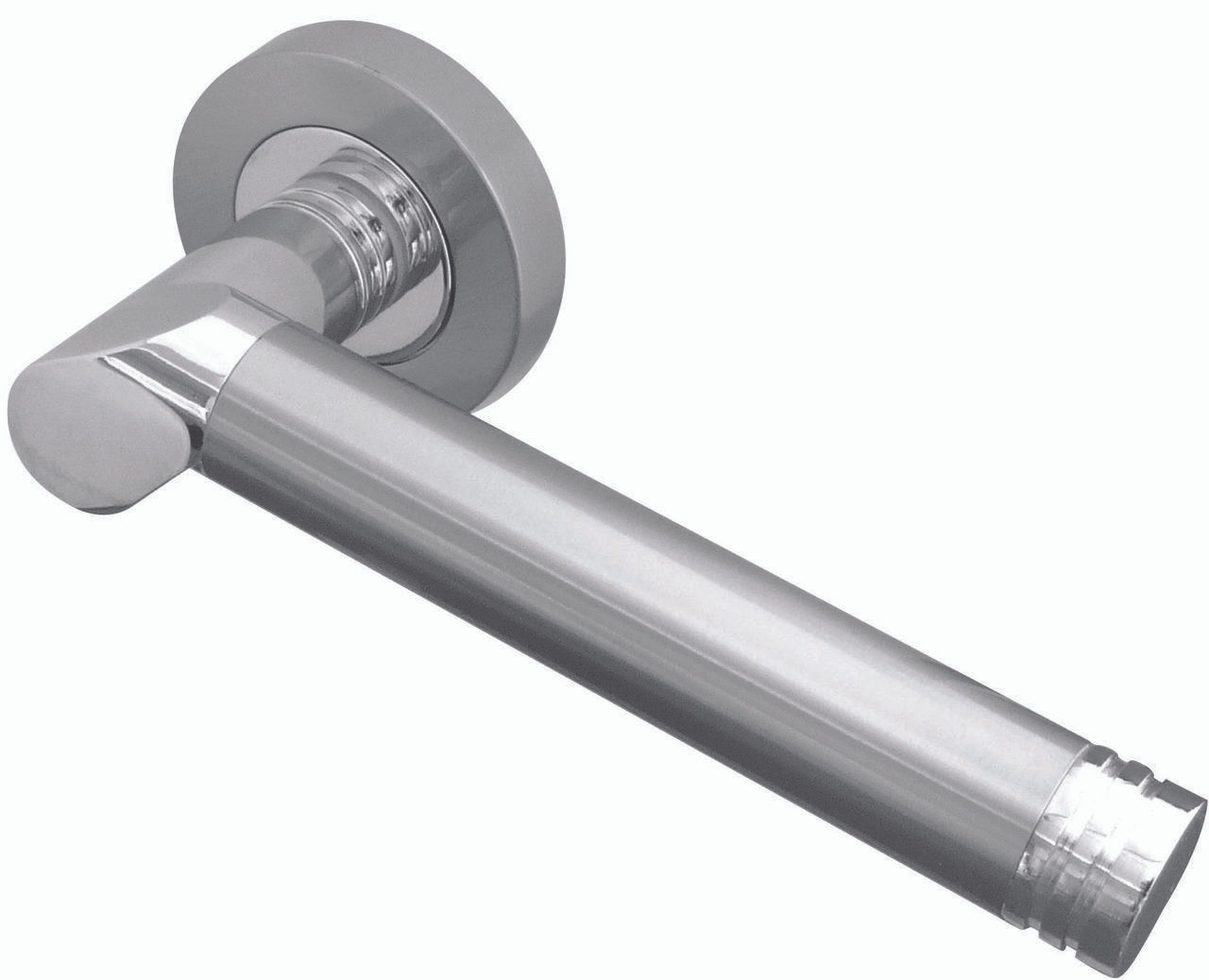 Octavia Polished and Satin Chrome Designer Lever Door Handles JV765PCSC