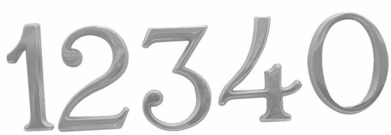 3/" TOP QUALITY POLISHED CHROME NO:9 HOUSE DOOR NUMBER NUMERALS NUMBERS