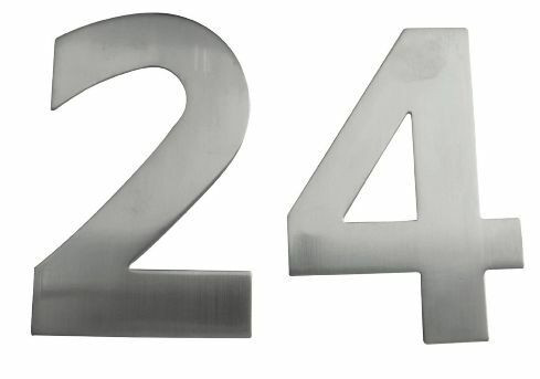 Satin Stainless Steel Door Numbers 150mm JNSS