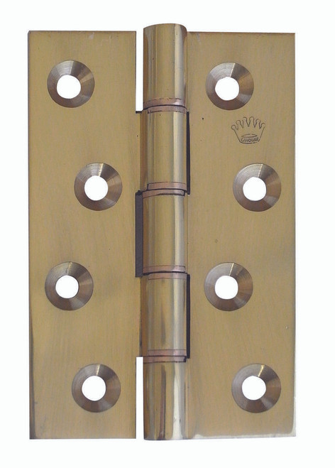 Pol. Brass Phosphor Bronze Washered Hinge 102mm x 67mm J9012PB