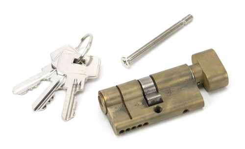 Aged Brass 30/30 5pin Euro Cylinder/Thumbturn 45843