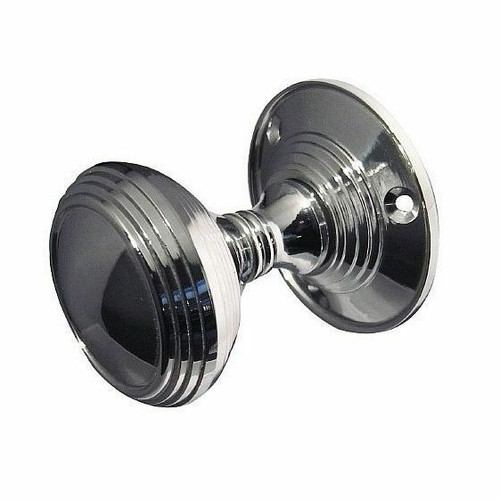 Lined Mortice Knob 55mm Polished Chrome Unsprung (Pair) JV181MPC