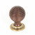 Rosewood & Antique Brass Beehive Cabinet Knob - Large 83876