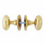 Polished Brass Oval Mortice/Rim Knob Set 83627