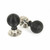 Ebony Mortice/Rim Beehive Knob Set - Polished Nickel Roses 83634