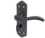 Wentworth Black Antique Iron Bathroom Lock Door Handles Lever JAB500B