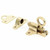 Polished Brass Fanlight Catch + Two Keeps 90267