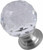 Cut Glass Cupboard Knob on Satin Chrome Rose JH1155