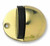 Polished Brass Oval Hooded Floor Mount Door Stop JV86PB