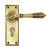 Aged Brass Reeded Lever Euro Set 33085