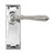 Polished Chrome Reeded Lever Latch Set 33307