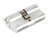 Satin Chrome 30/30 5pin Euro Cylinder KA 46247