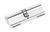 Polished Chrome 45/45 5pin Euro Cylinder KA 46258