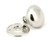 Polished Nickel 57mm Mushroom Mortice/Rim Knob Set 91530