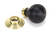 Ebony & Polished Brass Beehive Mortice/Rim Knob Set 91729