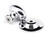 Polished Chrome Oval Cabinet Knob 33mm 92034