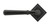 Matt Black Hammered Newbury Lever on Rose Set (Square Rose) 45654