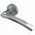 Modena Polished / Satin Chrome Twin Finish Designer Lever Door Handles JV780PCSC
