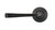 Black Avon Round Lever on Rose Set (Beehive Rose) - Unsprung 49959
