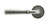 Pewter Hammered Newbury Lever on Rose Set (Art Deco Rose) - Unsprung 49990