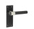 Nero Matt Black T-Bar Door Handles on Latch Plate Matt Black JMB100