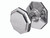 Polished Chrome Centre Door Knob on Rose JV33PC
