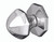Polished Chrome Centre Door Knob on Rose JV49PC