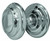 Polished Chrome Centre Door Knob on Rose JV57PC