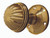 Fluted Mortice Knob 56mm Polished Brass (Pair) JV183MPB