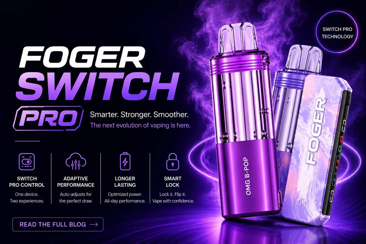 Foger Switch Pro Kit & Pods | Reusable 30K Puff Vape System with Replaceable Pods