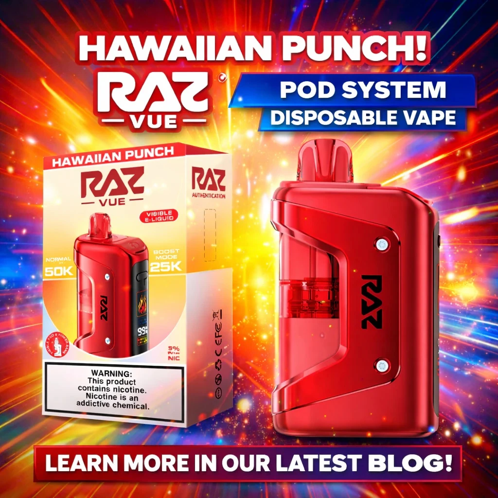 RAZ VUE Kit 50K Disposable Vape Kit | Rechargeable Pod System